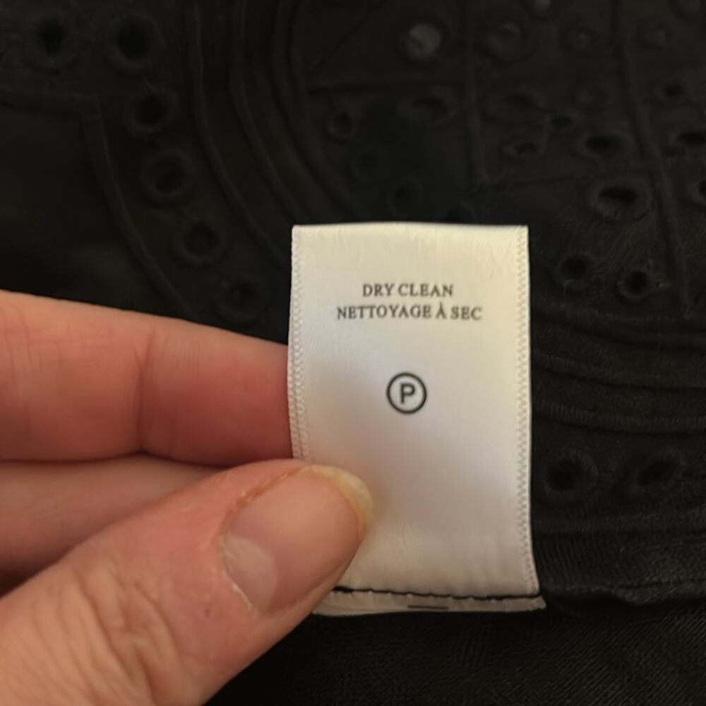 NEW A.L.C. Heather black linen eyelet hi lo skirt - Picture 12 of 15